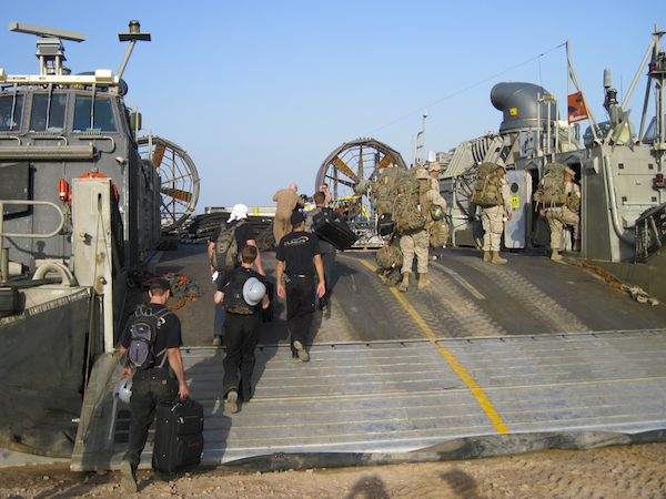 Clarus crew with marine and navy defense maritime